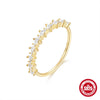 Wholesale S925 Sterling Silver Geometric Diamond Embedded Luxury Ring For Women With Electroplating