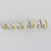 Wholesale S925 Sterling Silver Geometric Diamond Encrusted Stacked Ear Bone Ear Buckle Earrings With Electroplating For Trendy Women