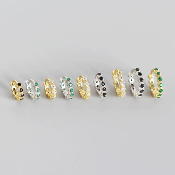 Wholesale S925 Sterling Silver Geometric Diamond Encrusted Stacked Ear Bone Ear Buckle Earrings With Electroplating For Trendy Women