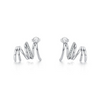 Wholesale S925 Sterling Silver Geometric Diamond Fashion Earrings For Women