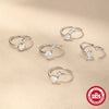 Wholesale S925 Sterling Silver Geometric Diamond Ring With Real Gold Plating For Women