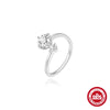 Wholesale S925 Sterling Silver Geometric Diamond Ring With Real Gold Plating For Women