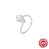 Wholesale S925 Sterling Silver Geometric Diamond Ring With Real Gold Plating For Women