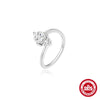 Wholesale S925 Sterling Silver Geometric Diamond Ring With Real Gold Plating For Women