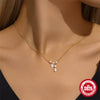 Wholesale S925 Sterling Silver Geometric Diamond Zircon Fashion Clavicle Chain With Electroplating For Women