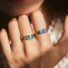 Wholesale S925 Sterling Silver Geometric Diamondembedded Ring For Women