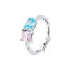 Wholesale S925 Sterling Silver Geometric Diamondembedded Ring For Women