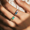 Wholesale S925 Sterling Silver Geometric Diamondembedded Ring For Women