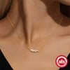 Wholesale S925 Sterling Silver Geometric Diamondencrusted Highgrade Zircon Clavicle Chain With O Chain And Electroplating Treatment