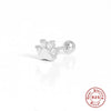 Wholesale S925 Sterling Silver Geometric Dog Paw Diamond Embedded Single Stud Earrings With Electroplating For Women