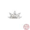 Wholesale S925 Sterling Silver Geometric Dog Paw Diamond Embedded Single Stud Earrings With Electroplating For Women