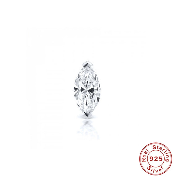 Wholesale S925 Sterling Silver Geometric Dog Paw Diamond Embedded Single Stud Earrings With Electroplating For Women