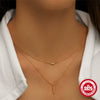 Wholesale S925 Sterling Silver Geometric Double Layer Long Necklace With Round Balls And Electroplating Treatment