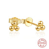 Wholesale S925 Sterling Silver Geometric Double Ring Buckle Diamond Earrings For Women With Electroplating