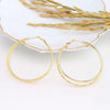 Wholesale S925 Sterling Silver Geometric Doublering Large Hoop Earrings For Women Electroplated Personality Fashion Ear Jewelry