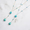 Wholesale S925 Sterling Silver Geometric Drop Shape Pendant Necklace For Women Electroplated