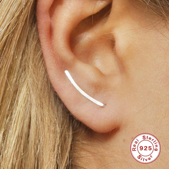 Wholesale S925 Sterling Silver Geometric Ear Accessories With Real Gold Plating For Women