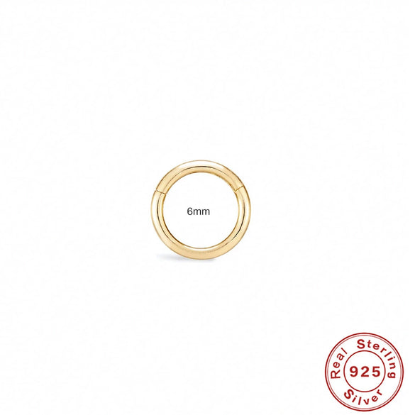Wholesale S925 Sterling Silver Geometric Ear Bone Nail Ear Jewelry With Electroplating For Women Ear Bone Clip Auricle Puncture Nose Ring Nose Puncture