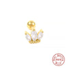 Wholesale S925 Sterling Silver Geometric Ear Bone Stud Earrings With Crown Lightning Love Arrow Design And Inlaid Zircon
