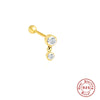 Wholesale S925 Sterling Silver Geometric Ear Bone Stud Earrings With Crown Lightning Love Arrow Design And Inlaid Zircon