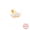 Wholesale S925 Sterling Silver Geometric Ear Bone Stud Earrings With Crown Lightning Love Arrow Design And Inlaid Zircon