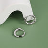 Wholesale S925 Sterling Silver Geometric Ear Buckle Earrings For Women With Electroplating Design