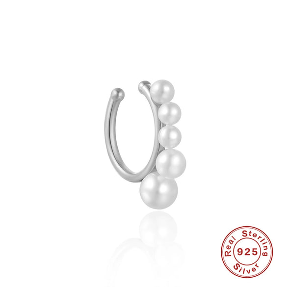 Wholesale S925 Sterling Silver Geometric Ear Clip Earrings With Electroplating Treatment For Women