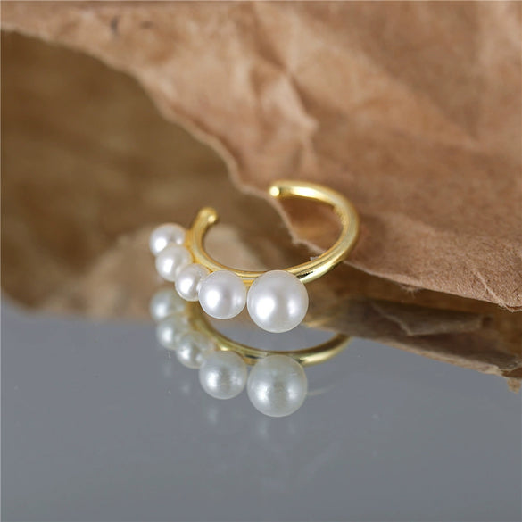 Wholesale S925 Sterling Silver Geometric Ear Clip Earrings With Electroplating Treatment For Women