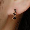 Wholesale S925 Sterling Silver Geometric Ear Ring Ear Buckle Fashion Simple Niche High End Diamond Earrings For Women