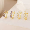 Wholesale S925 Sterling Silver Geometric Ear Ring Ear Buckle Fashion Simple Niche High End Diamond Earrings For Women