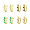 Wholesale S925 Sterling Silver Geometric Ear Ring Ear Buckle Fashion Simple Niche High End Diamond Earrings For Women