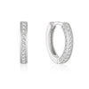Wholesale S925 Sterling Silver Geometric Ear Ring With Rai Diamond And Micropaved Treatment For Women