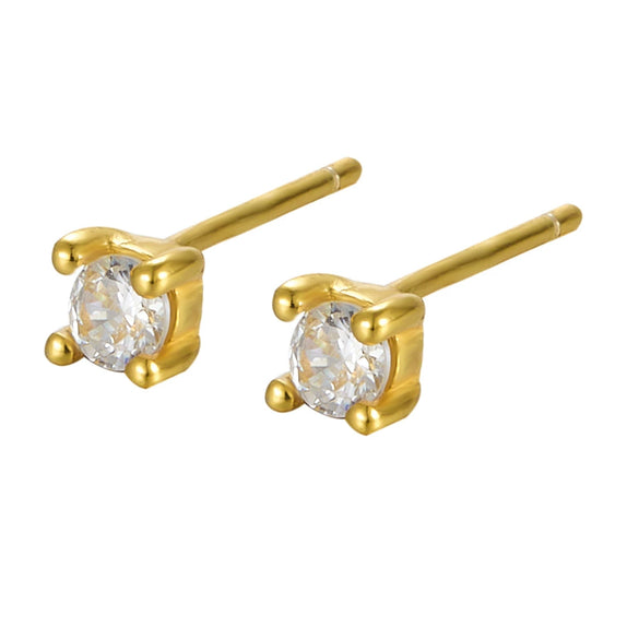 Wholesale S925 Sterling Silver Geometric Earhole Bone Nail Earrings With December Birthstone Electroplated For Men And Women