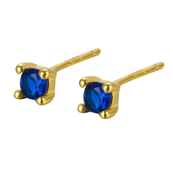 Wholesale S925 Sterling Silver Geometric Earhole Bone Nail Earrings With December Birthstone Electroplated For Men And Women