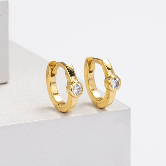 Wholesale S925 Sterling Silver Geometric Earrings Electroplated Simple Style Women's Jewelry
