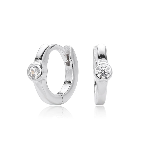 Wholesale S925 Sterling Silver Geometric Earrings Electroplated Simple Style Women's Jewelry