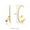 Wholesale S925 Sterling Silver Geometric Earrings With Electroplating Platinum And 18K Gold Internet Celebrity Style
