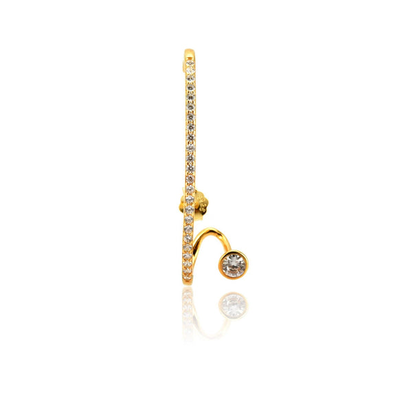 Wholesale S925 Sterling Silver Geometric Earrings With Electroplating Platinum And 18K Gold Internet Celebrity Style
