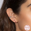 Wholesale S925 Sterling Silver Geometric Earrings With Multizircon And Highgrade Ear Buckle 18K Gold Plated