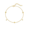 Wholesale S925 Sterling Silver Geometric Eightmang Star Diamondencrusted Electroplated Gold Plated Fashion Bracelet For Women