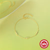 Wholesale S925 Sterling Silver Geometric Elegant All Match Women's Bracelet With Real Gold Plated Electroplating Treatment