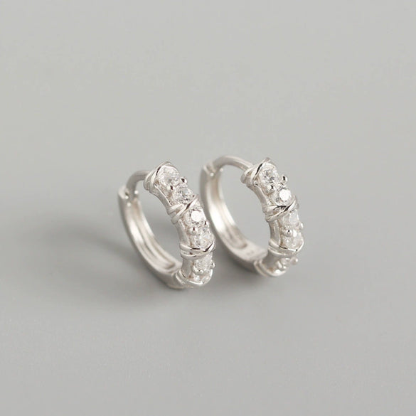 Wholesale S925 Sterling Silver Geometric Elegant Electroplated Ear Ring Ear Buckle All Match Silver Stud For Women