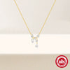 Wholesale S925 Sterling Silver Geometric Element Zircon Stitching Electroplated Fashion Clavicle Chain Necklace For Women