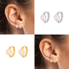 Wholesale S925 Sterling Silver Geometric Enamel Drop Earrings With Electroplating For Women