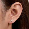 Wholesale S925 Sterling Silver Geometric English Letter Earrings For Women Set With Precious Stones