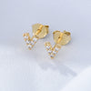 Wholesale S925 Sterling Silver Geometric English Letter Earrings For Women Set With Precious Stones