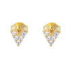 Wholesale S925 Sterling Silver Geometric English Letter Earrings For Women Set With Precious Stones