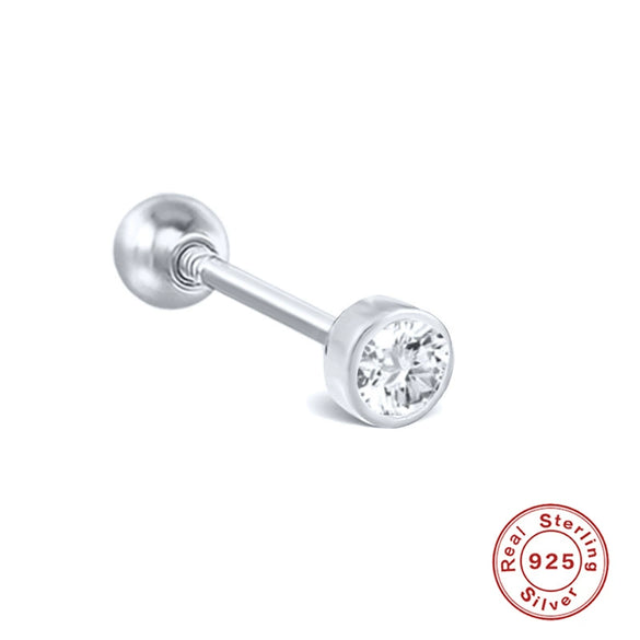 Wholesale S925 Sterling Silver Geometric Fashion Ins Thread Stud Earrings With Single Diamond And Environmentally Friendly Electroplating For Women