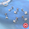 Wholesale S925 Sterling Silver Geometric Flat Head Thread Puncture Cartilage Ear Nail With Environmentally Friendly Electroplating