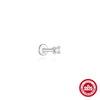 Wholesale S925 Sterling Silver Geometric Flat Head Thread Puncture Cartilage Ear Nail With Environmentally Friendly Electroplating